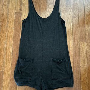 American Apparel Tri-Blend Tank Romper with Pockets